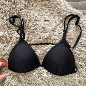 Black triangle swimsuit top